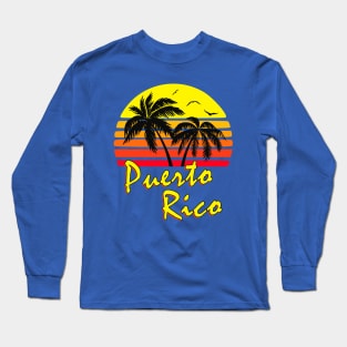 Puerto Rico Tropical Sunset Long Sleeve T-Shirt